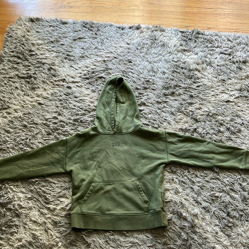 Kids Gap Olive green hoodie.